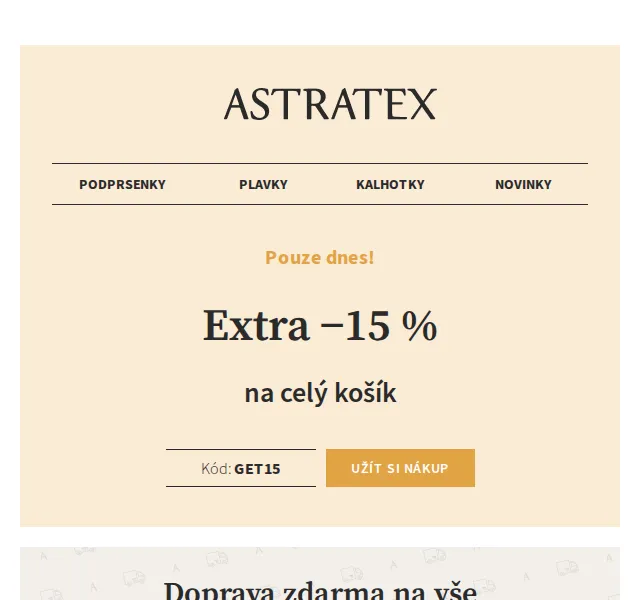 Astratex: Celý nákup o 15 % levněji – červen 2026 | Nuslet.cz