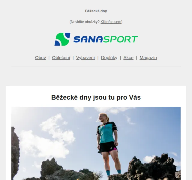 Sanasport: Běžecké dny – trailová obuv a vybavení – červen 2026 | Nuslet.cz