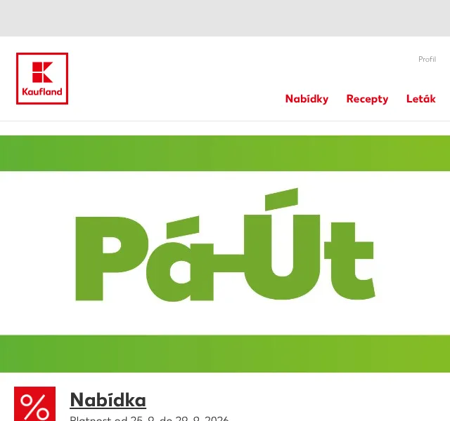 Kaufland: kuře, mléko, káva – sleva až 44 % září 2026