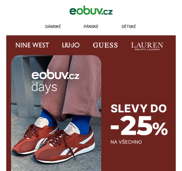 eobuv.cz: Slevy až -25 % na boty a kabelky – říjen 2025 | Nuslet.cz
