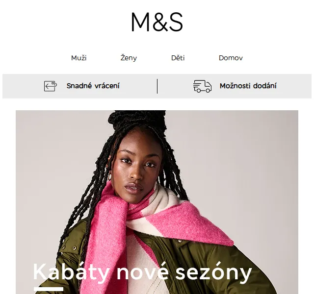 Marks and Spencer: Podzimní kolekce kabátů a bund – červen 2026 | Nuslet.cz