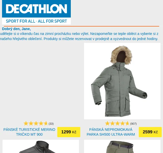 Decathlon: zimní oblečení a turistické vybavení – červen 2026 | Nuslet.cz