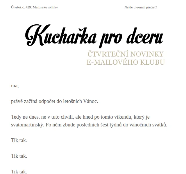 Florentýna - Kuchařka pro dceru: Svatomartinské recepty – červen 2026 | Nuslet.cz