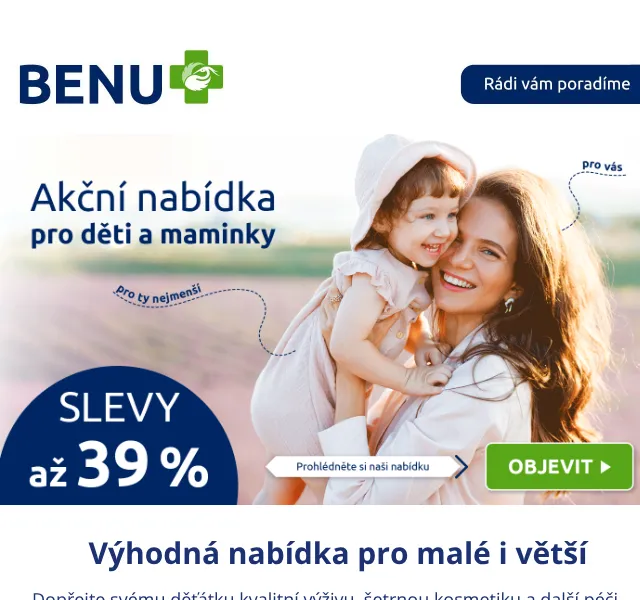 BENU E-shop: HiPP příkrmy 3+1 zdarma, Huggies sleva až 39 % – červen 2026 | Nuslet.cz