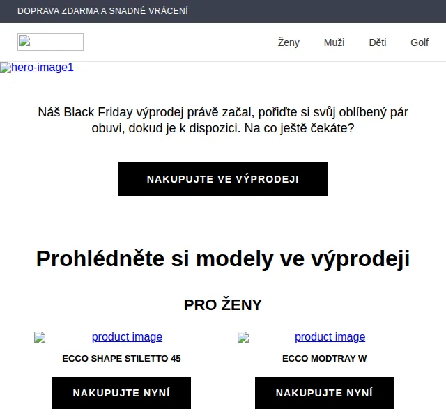 ECCO: Black Friday sleva až 30 % – červen 2026 | Nuslet.cz