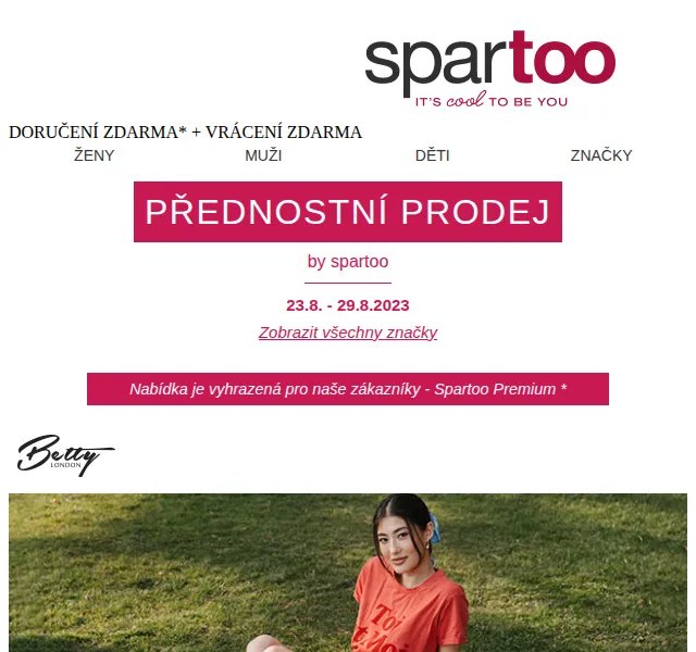 Spartoo: Sleva až 50 % na Betty London, Fericelli, Casual Attitude, Guess – červen 2026 | Nuslet.cz