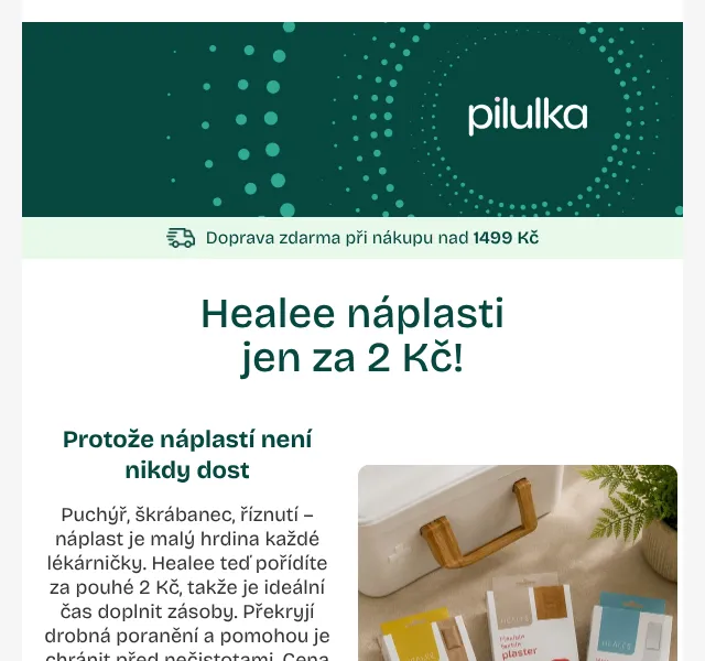Pilulka.cz: Healee náplasti 89 % sleva – červenec 2026