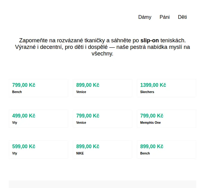 DEICHMANN: Slip-on tenisky od 499 Kč + doprava zdarma – červen 2026 | Nuslet.cz