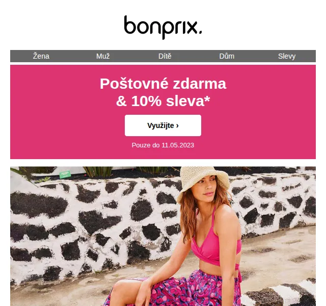 bonprix: Poštovné zdarma a 10% sleva na vše – červen 2026 | Nuslet.cz