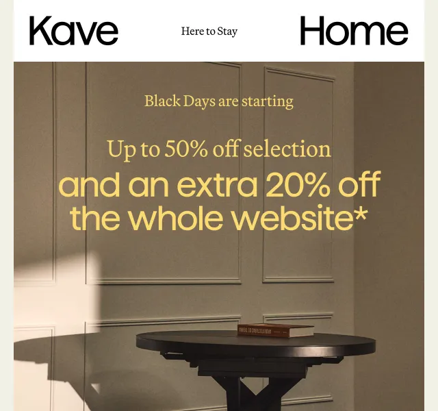 Kave Home Sale: sleva až 50 % + 20 % navíc – červenec 2026 | Nuslet.cz