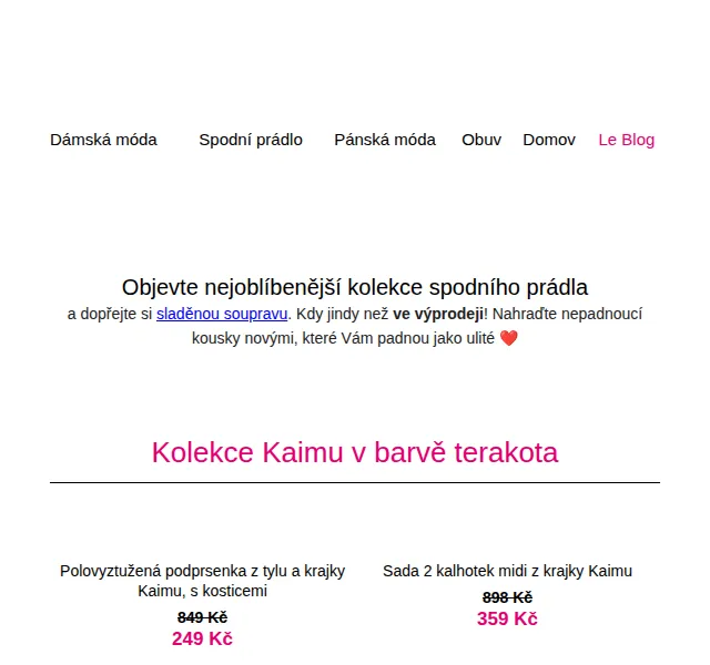 Blancheporte: Luxusní prádlo až -70 % – červen 2026 | Nuslet.cz