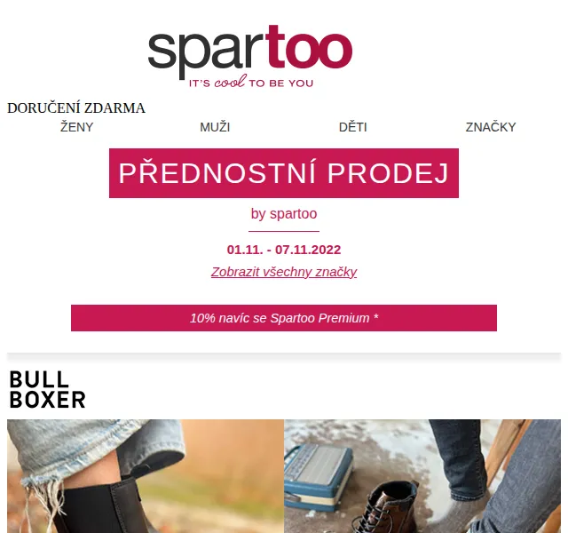 Spartoo: Sleva až 50 % na Bullboxer, Catimini a Esprit – červen 2026 | Nuslet.cz
