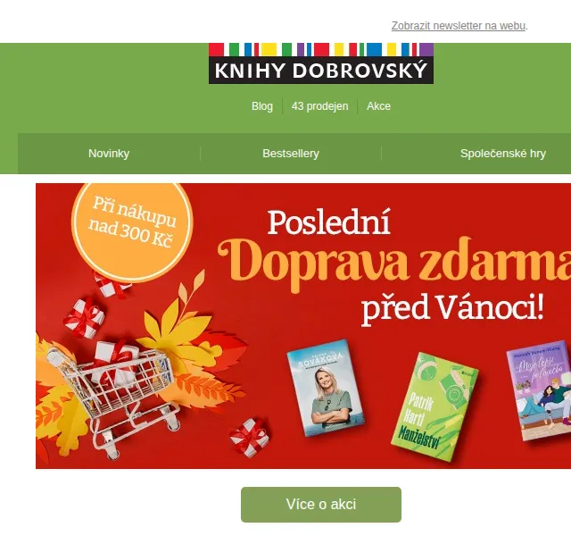 KnihyDobrovsky.cz: Dárky, doprava zdarma a soutěž o 60 000 Kč – listopad 2026 | Nuslet.cz