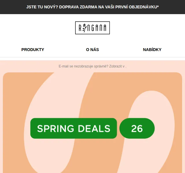 RINGANA: až -20 % Spring Deals finále – březen 2026