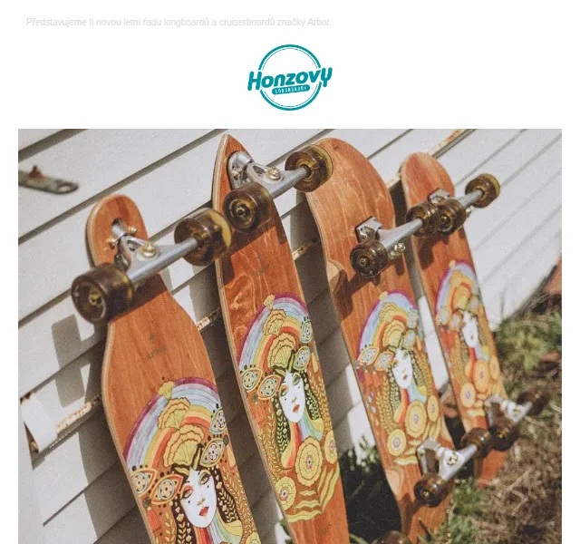 Honzovy Longboardy: Nová letní řada Arbor SOLSTICE – červen 2026 | Nuslet.cz