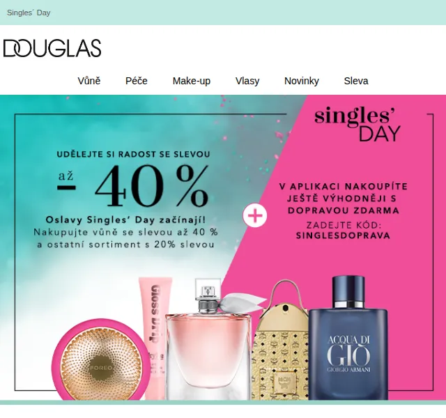 Douglas CZ: 20% sleva na top produkty – červen 2026 | Nuslet.cz