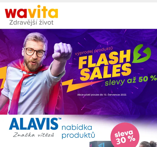 Wavita: Letní slevy až 50 % a novinka Alavis Maxima – červen 2026 | Nuslet.cz