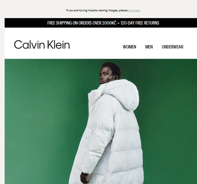 Calvin Klein: Oversized puffers – červen 2026 | Nuslet.cz