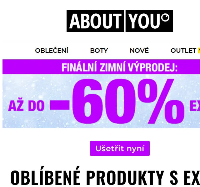 ABOUT YOU: Závěrečný zimní výprodej až -60 % – červenec 2026 | Nuslet.cz