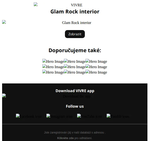 Vivre: Glam Rock Interior – nová kolekce – červen 2026 | Nuslet.cz