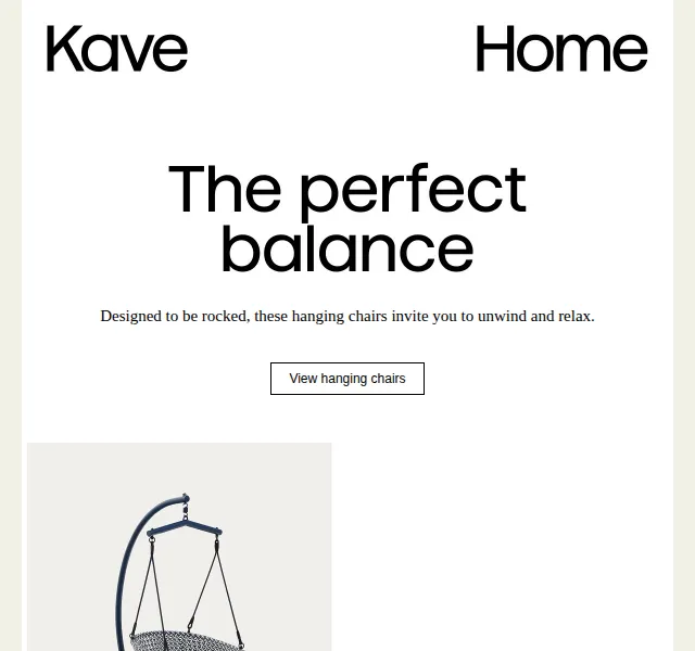 Kave Home Sale: závěsná křesla – červen 2026 | Nuslet.cz