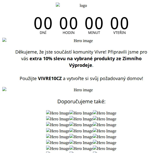 Vivre: sleva 10 % na zimní výprodej – červen 2026 | Nuslet.cz