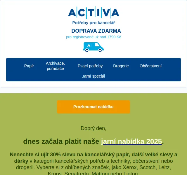 Activa: 747 akčních produktů a dárků v jarní nabídce – červenec 2026 | Nuslet.cz