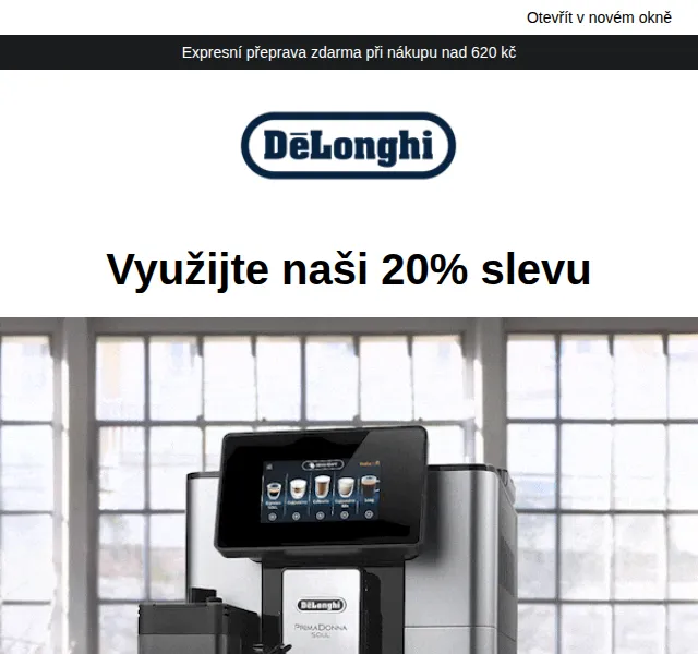 De'Longhi: 20% sleva na vybrané produkty – červenec 2026 | Nuslet.cz