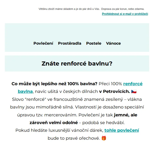 Výprodej povlečení: renforcé bavlna od 499 Kč – červen 2026 | Nuslet.cz