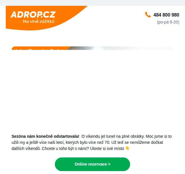 Adrop.cz: Větrný tunel již od 1 399 Kč – červenec 2026 | Nuslet.cz