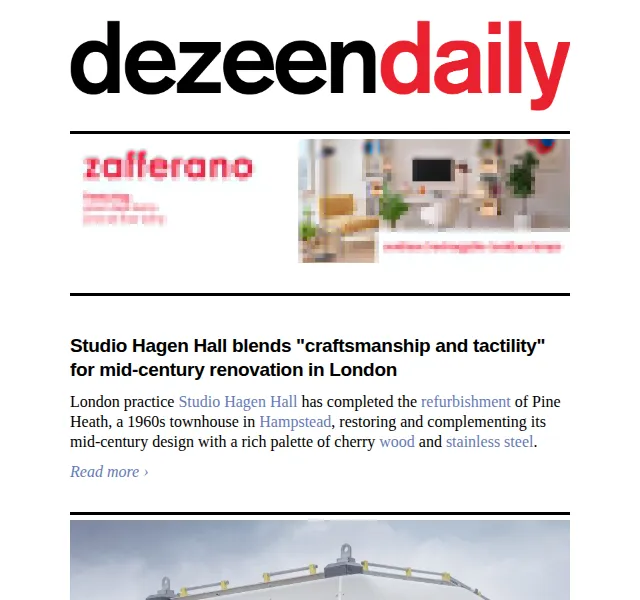 Dezeen Daily: architektura a design – červen 2026 | Nuslet.cz