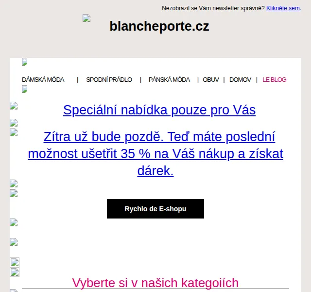 Blancheporte: Sleva 35 % na módu a dárek – červen 2022 | Nuslet.cz