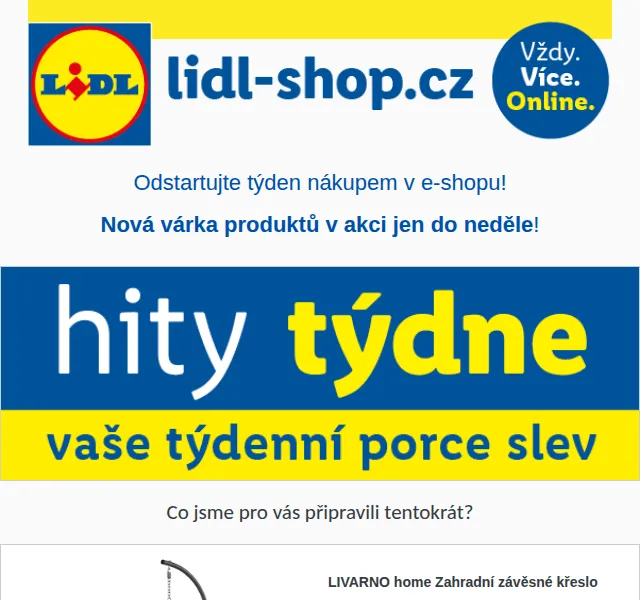 Lidl: Zahradní křeslo LIVARNO se slevou 33 % – červenec 2026 | Nuslet.cz