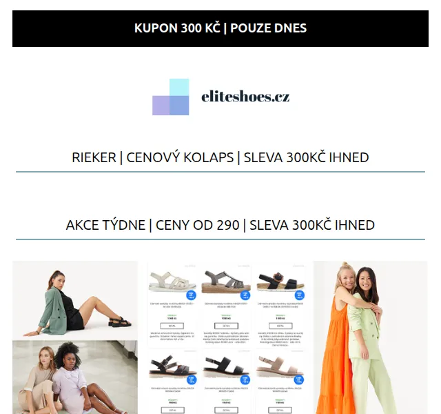 Eliteshoes: boty RIEKER a REMONTE se slevou 300 Kč – červen 2026 | Nuslet.cz