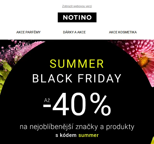 Notino: Až -40 % na TOP značky Summer Black Friday – červen 2026 | Nuslet.cz
