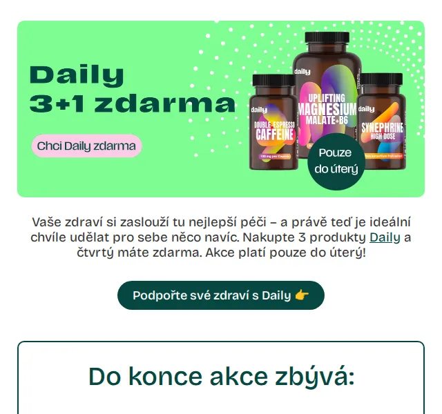 Pilulka: 3+1 zdarma na Daily – červen 2026 | Nuslet.cz