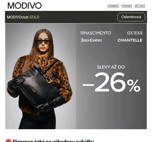 Modivo: Elegance se slevami až do –26 % – červen 2026 | Nuslet.cz