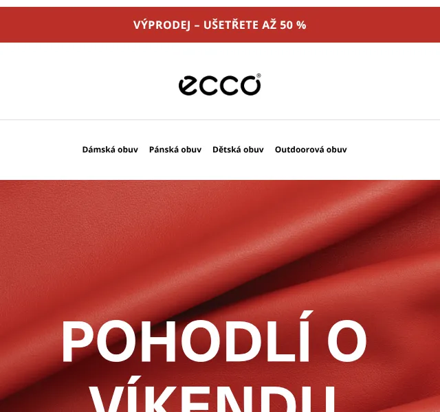 ECCO: Sleva až 50 % na klasické boty – srpen 2026