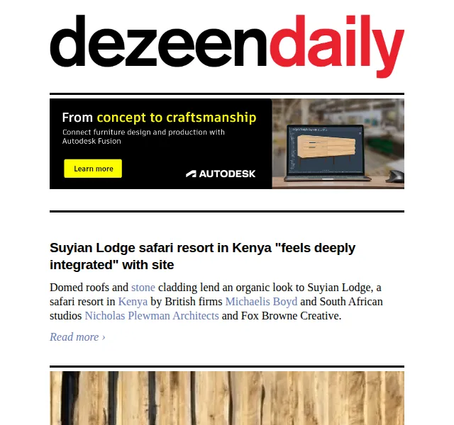 Dezeen Daily: architektura a design – červenec 2026 | Nuslet.cz