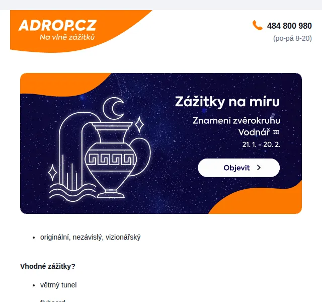 Adrop.cz: Zážitky podle horoskopu – červenec 2026 | Nuslet.cz