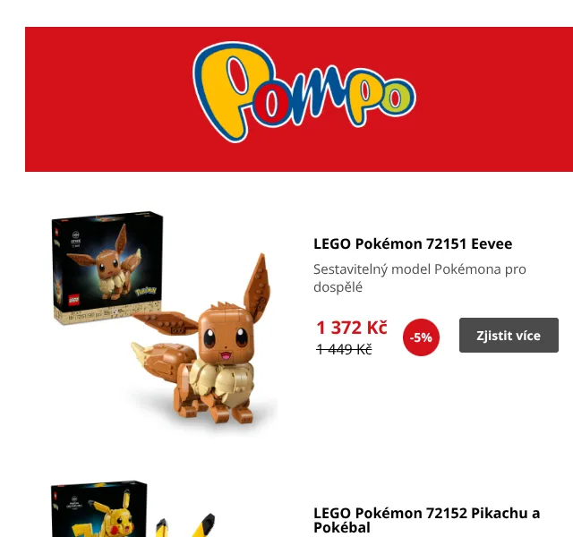 Pompo E-shop: LEGO akce až -15 % – květen 2026 | Nuslet.cz