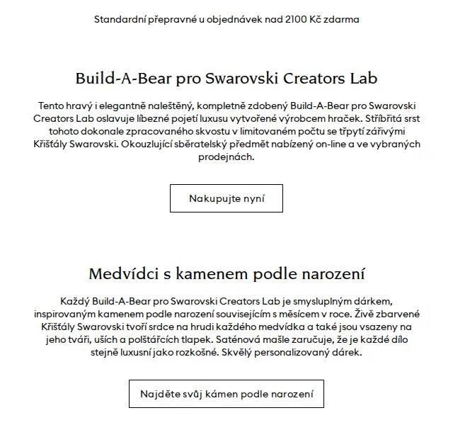Swarovski: Build-A-Bear luxusní medvídek – červen 2026 | Nuslet.cz