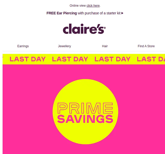 Claire's: 50% sleva na vše – červen 2026 | Nuslet.cz