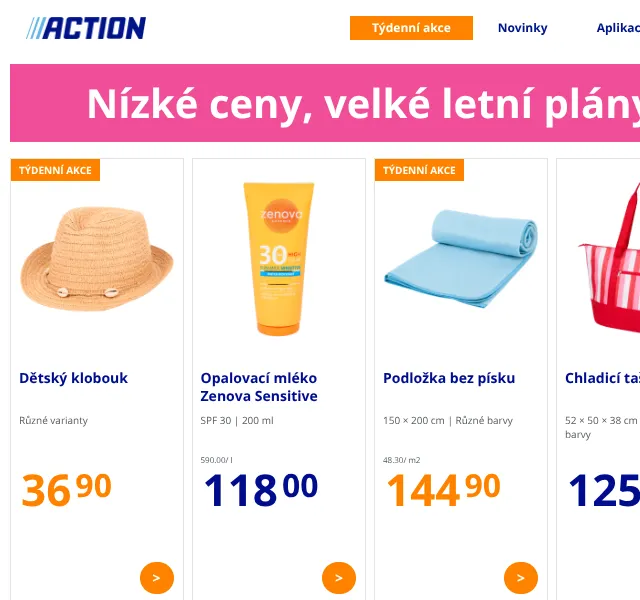 Action: Letní hračky, chladicí boxy a plážové potřeby – červenec 2026