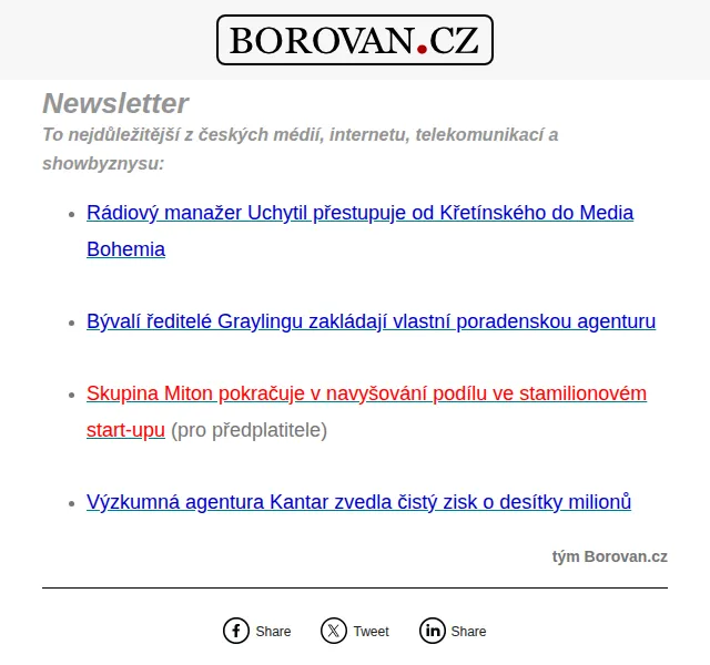 Borovan: Manažerské přestupy a start-upy z e-commerce – červen 2026 | Nuslet.cz