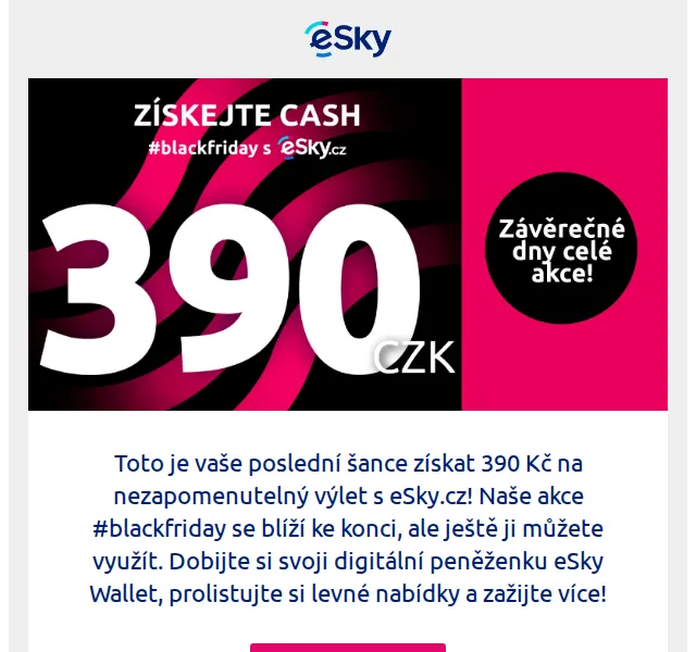 eSky.cz: 390 Kč na cestování – červen 2026 | Nuslet.cz