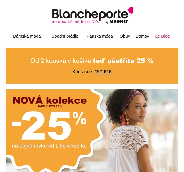 Blancheporte: Trička s 25% slevou – červenec 2026 | Nuslet.cz