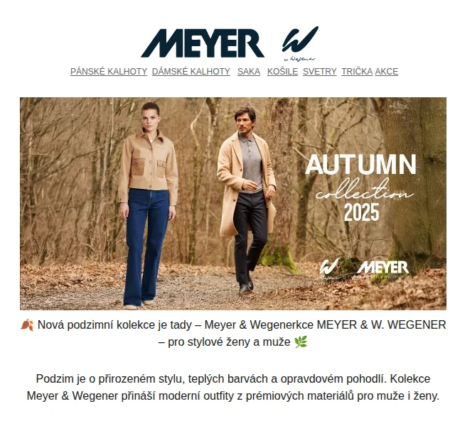 Meyer Wegener: nová podzimní kolekce – červen 2026 | Nuslet.cz