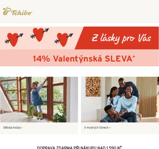 Tchibo: 14% Valentýnská sleva a nová pastelová kolekce – červen 2026 | Nuslet.cz