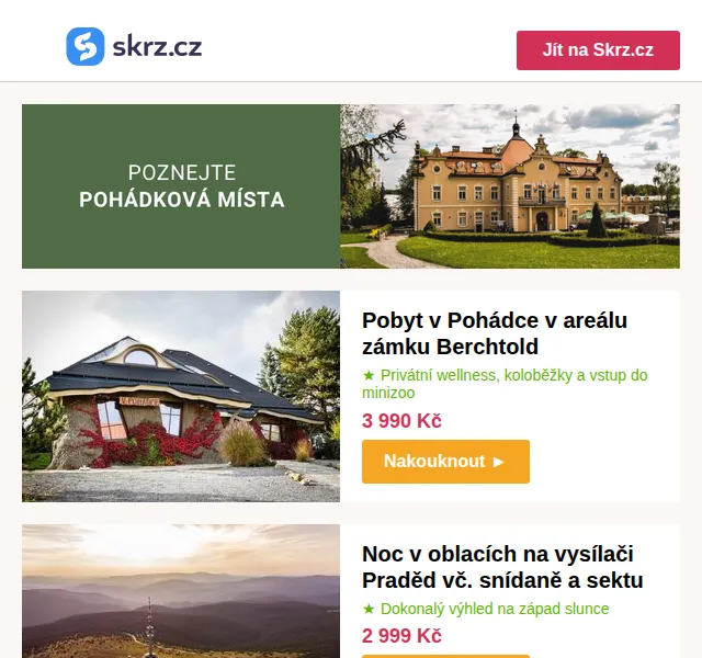 Vánoce na Skrz: Pobyty s wellness od 2 790 Kč – červen 2026 | Nuslet.cz